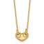 14k Polished Heart 18 inch Necklace