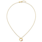 14k Polished Heart with Red and Black Enamel Ladybug 15.5 inch Childrens Necklace Plus 0.75 inch Extender