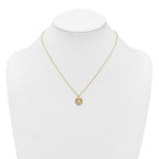 14k Polished and Textured Fancy Circles 17 inch Necklace