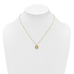 14k Polished and Textured Fancy Circles 17 inch Necklace