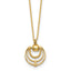 14k Polished and Textured Fancy Circles 17 inch Necklace