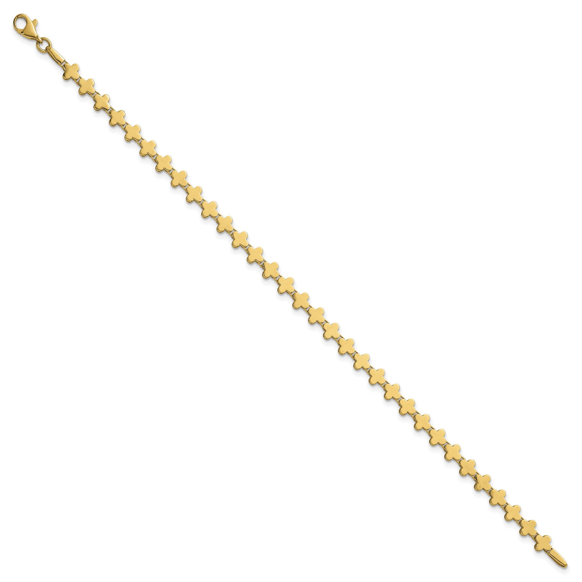 Clover Bracelet in 14K Yellow Gold, 4.8mm, 7.5 Inch - Sophia Jewelers