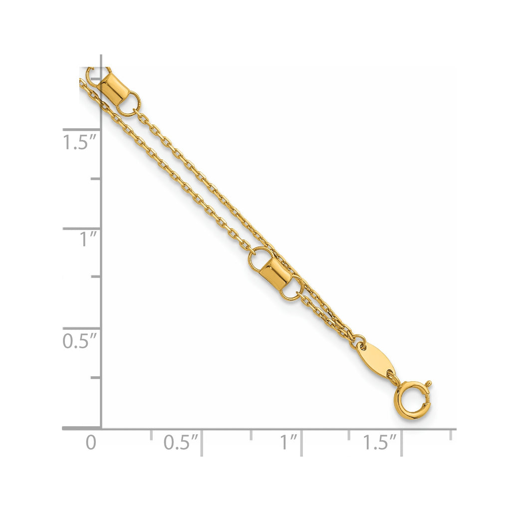 Two-Strand Fancy Bracelet in 14K Yellow Gold, 2.5mm, 7 Inch – Sophia ...