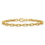Open Link Bracelet in 14K Yellow Gold, Textured - Sophia Jewelers
