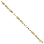 Curb and Paperclip Link Bracelet in 14K Yellow Gold - Sophia Jewelers