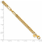 Curb and Paperclip Link Bracelet in 14K Yellow Gold - Sophia Jewelers