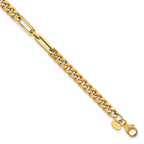 Curb and Paperclip Link Bracelet in 14K Yellow Gold - Sophia Jewelers