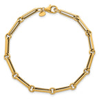 Paperclip and Rolo Link Bracelet in 14K Yellow Gold - Sophia Jewelers