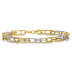 Fancy Link Bracelet in 14K Yellow Gold - Sophia Jewelers