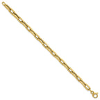 Flat Edge Paperclip Link Bracelet in 14K Yellow Gold - Sophia Jewelers