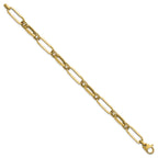 Link Bracelet in 14K Yellow Gold, Diamond-Cut - Sophia Jewelers