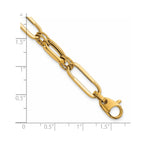 Link Bracelet in 14K Yellow Gold, Diamond-Cut - Sophia Jewelers