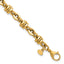 Fancy Link Bracelet in 14K Yellow Gold, Diamond-Cut Accents - Sophia Jewelers