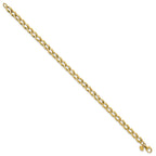 Flat Curb Bracelet in 14K Yellow Gold, Lightweight - Sophia Jewelers