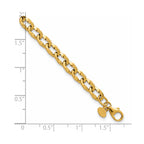 Flat Curb Bracelet in 14K Yellow Gold, Lightweight - Sophia Jewelers