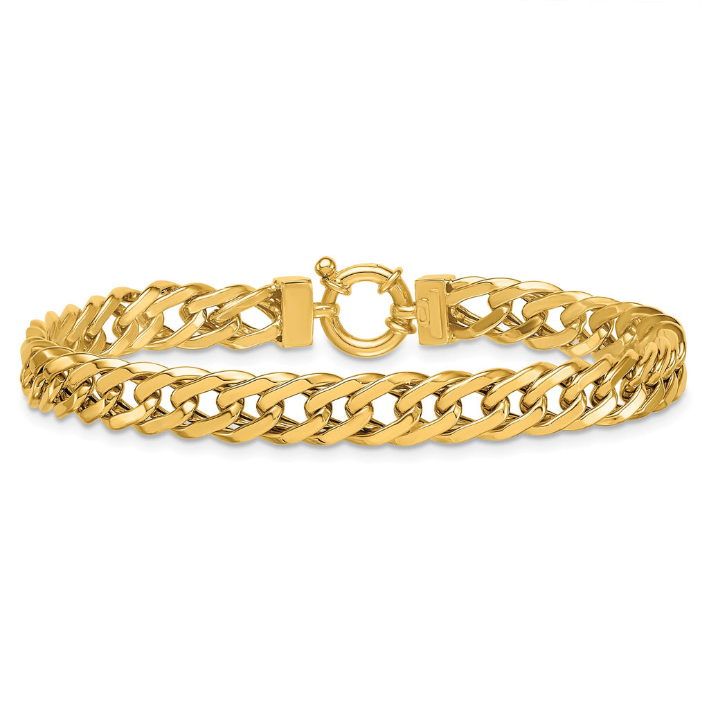 Fancy Curb Bracelet in 14K Yellow Gold - Sophia Jewelers