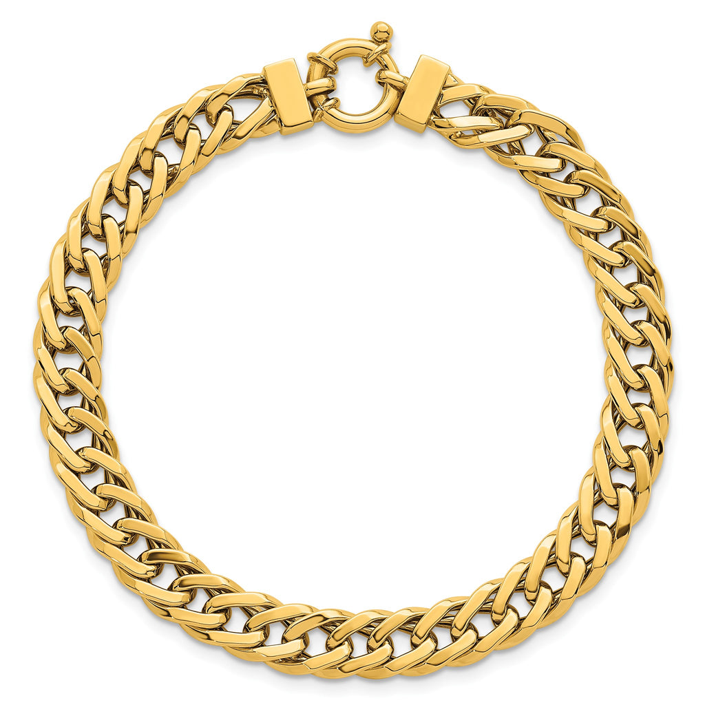 Fancy Curb Bracelet in 14K Yellow Gold - Sophia Jewelers