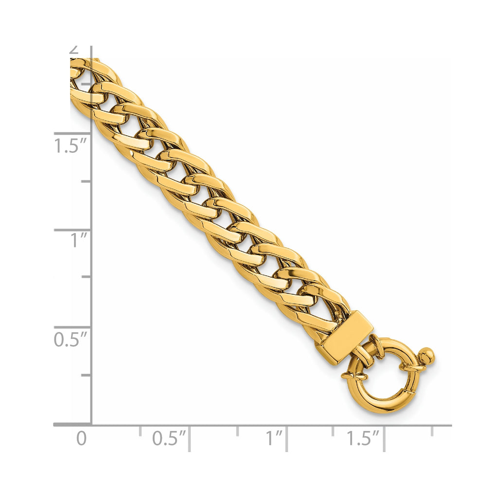 Fancy Curb Bracelet in 14K Yellow Gold - Sophia Jewelers