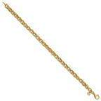 Grooved Double Link Bracelet in 14K Yellow Gold - Sophia Jewelers