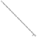 Ovals Fancy Link Bracelet in 14K White Gold - Sophia Jewelers