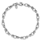 Ovals Fancy Link Bracelet in 14K White Gold - Sophia Jewelers
