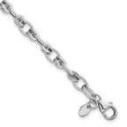 Ovals Fancy Link Bracelet in 14K White Gold - Sophia Jewelers