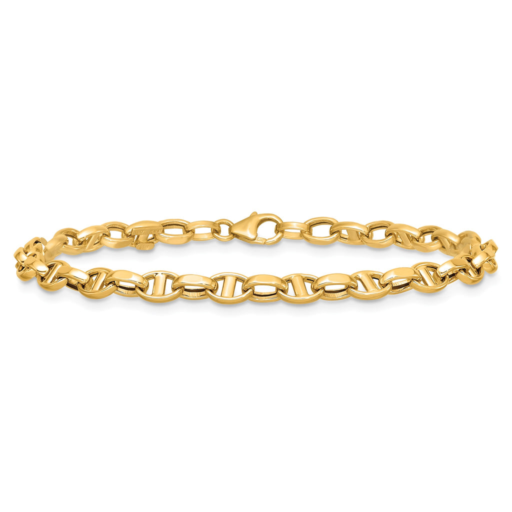Mixed Mariner Link Bracelet in 14K Yellow Gold - Sophia Jewelers