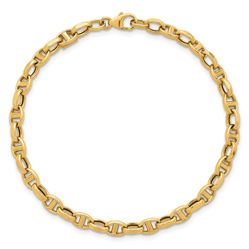 Mixed Mariner Link Bracelet in 14K Yellow Gold - Sophia Jewelers