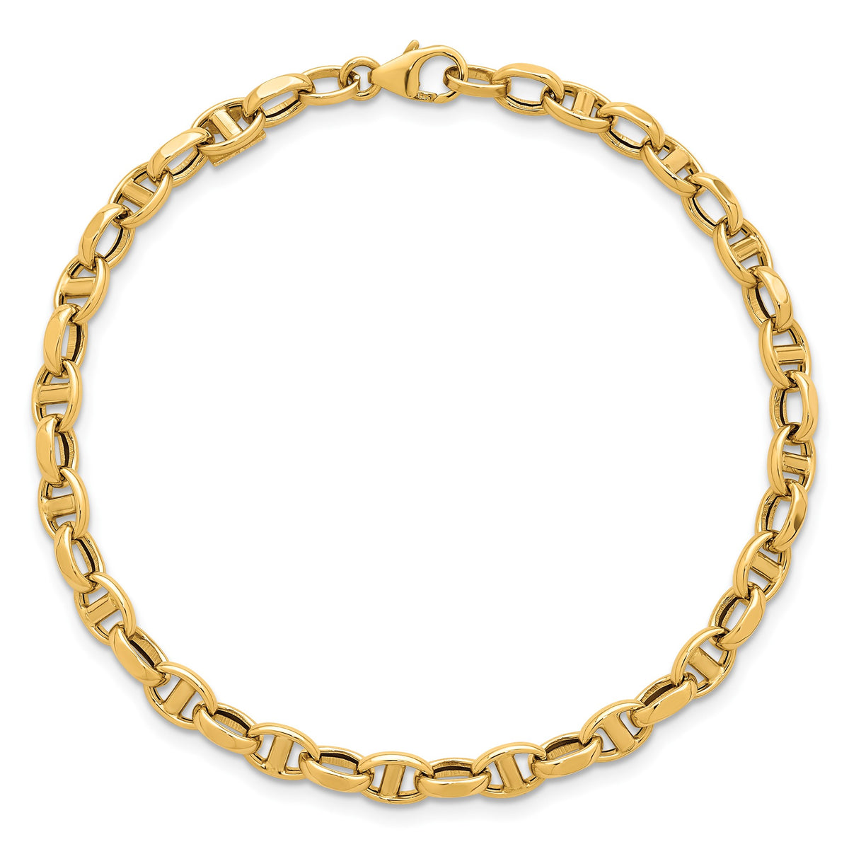 Mixed Mariner Link Bracelet in 14K Yellow Gold - Sophia Jewelers
