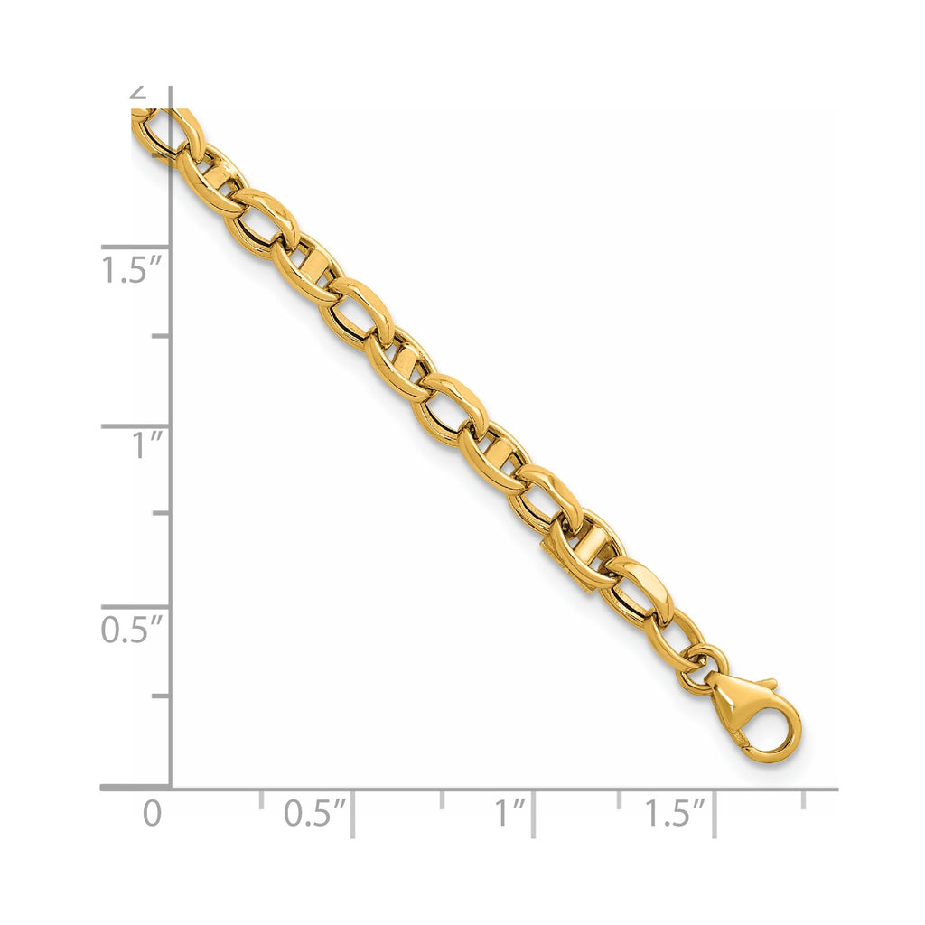 Mixed Mariner Link Bracelet in 14K Yellow Gold - Sophia Jewelers