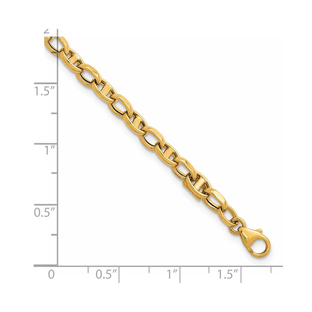 Mixed Mariner Link Bracelet in 14K Yellow Gold - Sophia Jewelers