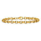 Flat Edge Rolo Link Bracelet in 14K Yellow Gold - Sophia Jewelers