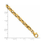 Flat Edge Rolo Link Bracelet in 14K Yellow Gold - Sophia Jewelers