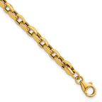 Flat Edge Rolo Link Bracelet in 14K Yellow Gold - Sophia Jewelers