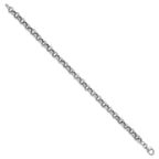 Fancy Link Bracelet in 14K White Gold, Textured - Sophia Jewelers