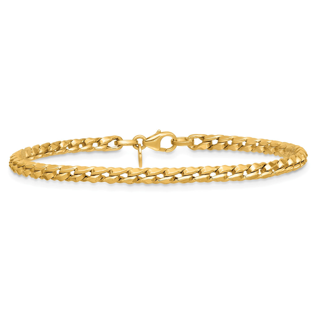 Fancy Twist Curb Bracelet in 14K Yellow Gold - Sophia Jewelers
