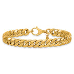 Laser-Cut Fancy Curb Link Bracelet in 14K Yellow Gold - Sophia Jewelers