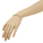 Laser-Cut Fancy Curb Link Bracelet in 14K Yellow Gold - Sophia Jewelers