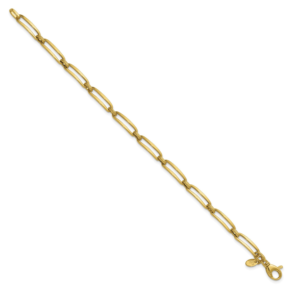 Curved Open Link Bracelet in 14K Yellow Gold - Sophia Jewelers
