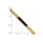 Onyx Bar Oyster Style Link Bracelet in 14K Yellow Gold, 7.2 Inch - Sophia Jewelers