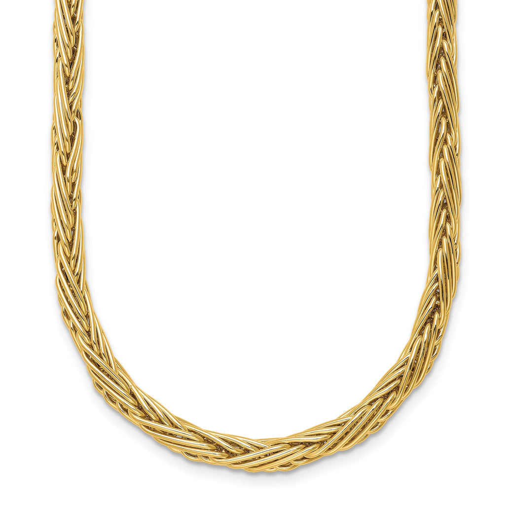 Fancy Wheat Necklace in 14K Yellow Gold - Sophia Jewelers