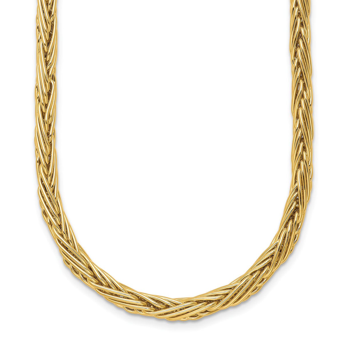 Fancy Wheat Necklace in 14K Yellow Gold - Sophia Jewelers
