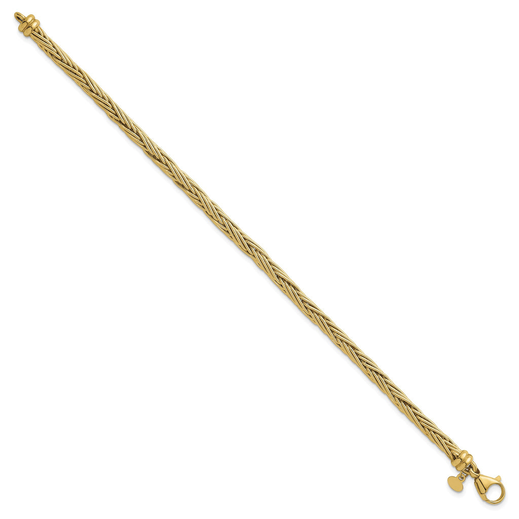 Fancy Wheat Necklace in 14K Yellow Gold - Sophia Jewelers