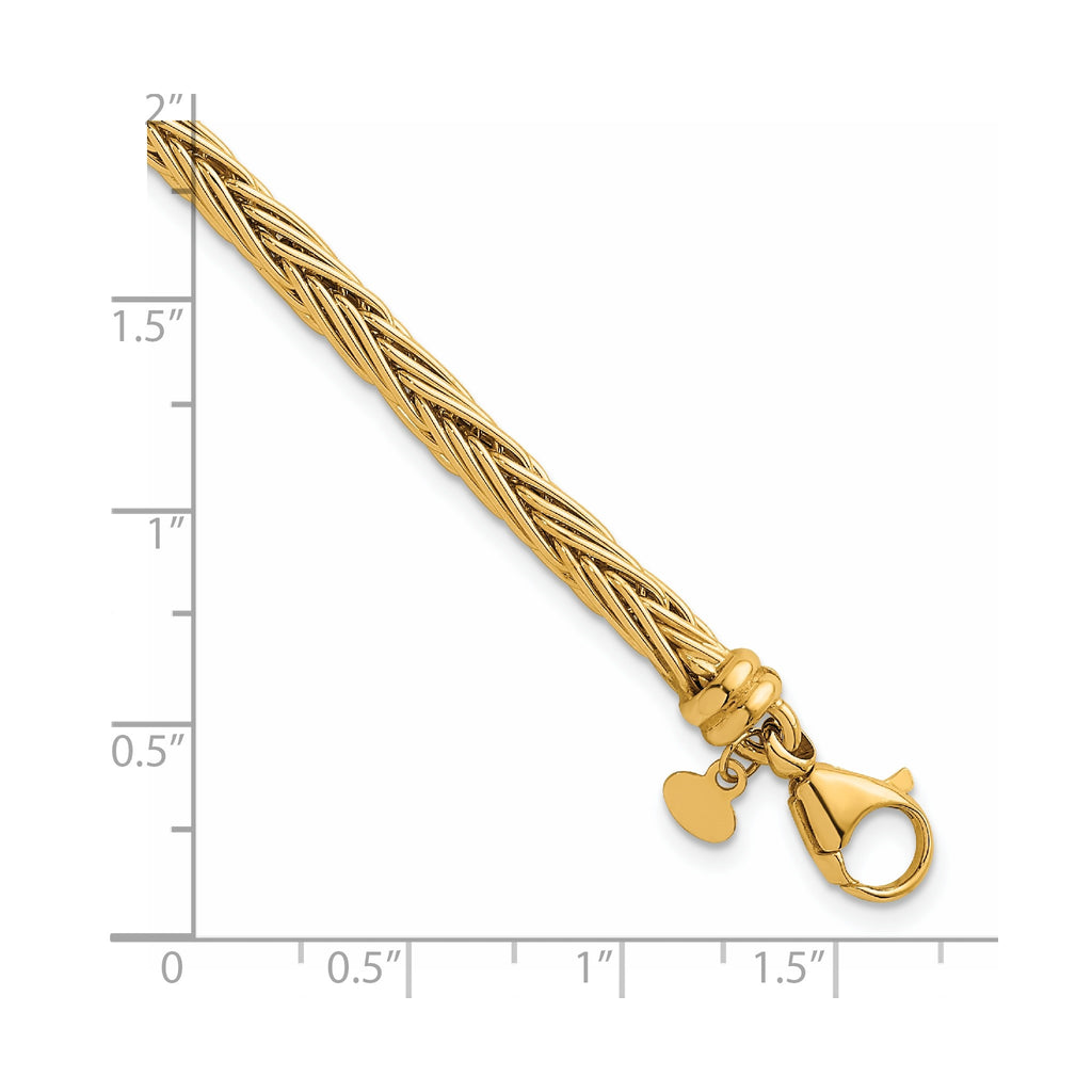 Fancy Wheat Necklace in 14K Yellow Gold - Sophia Jewelers