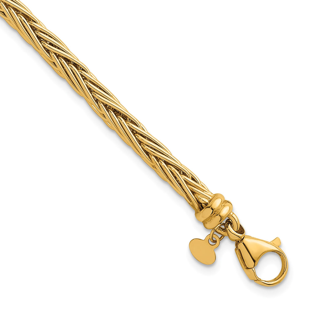 Fancy Wheat Necklace in 14K Yellow Gold - Sophia Jewelers