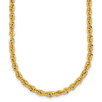 Fancy Rope Necklace in 14K Yellow Gold, Diamond-Cut - Sophia Jewelers