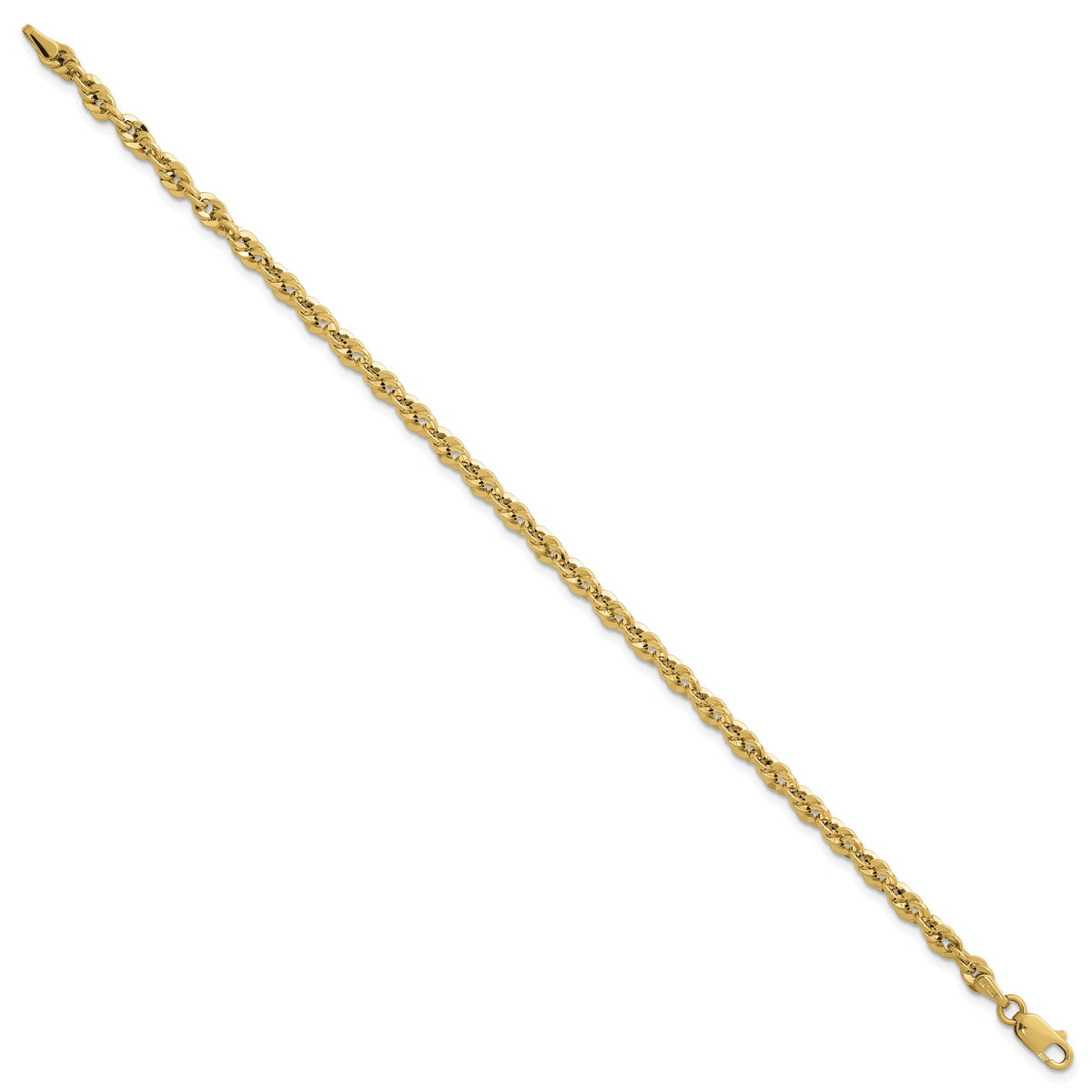 Fancy Rope Necklace in 14K Yellow Gold, Diamond-Cut - Sophia Jewelers
