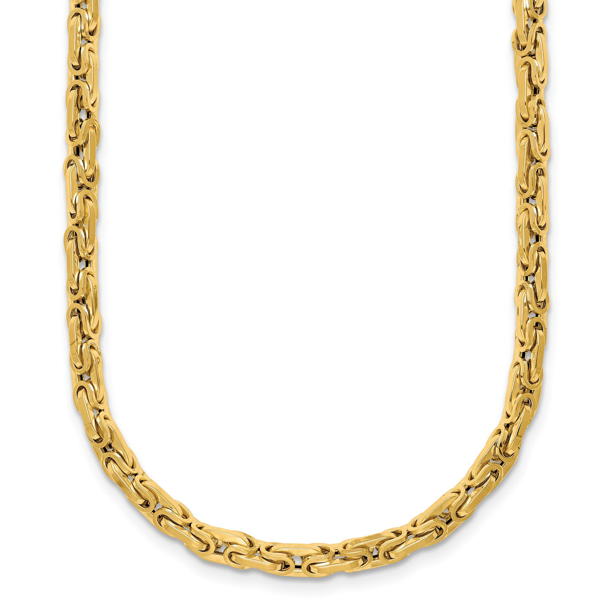 Fancy Byzantine Link Necklace in 14K Yellow Gold, 7.75–18 Inch - Sophia Jewelers Main image