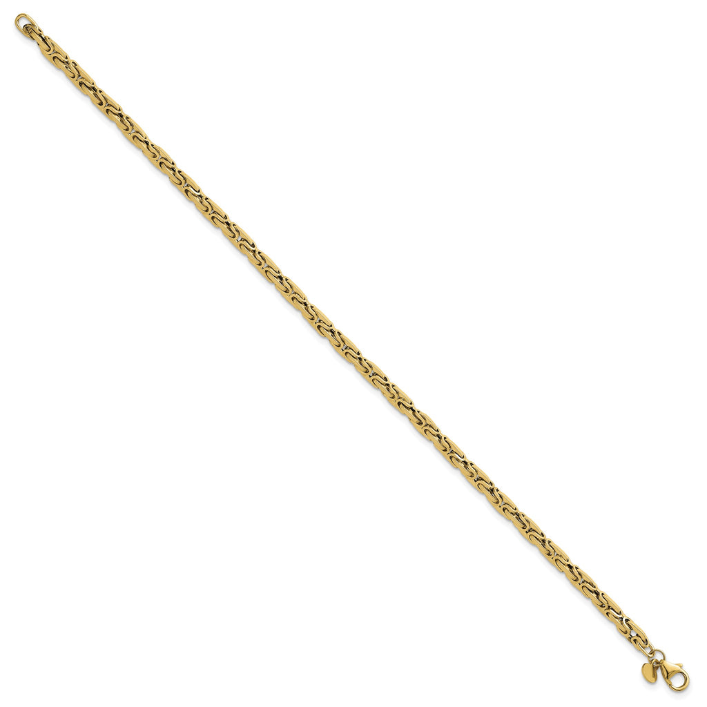 Fancy Byzantine Link Necklace in 14K Yellow Gold - Sophia Jewelers