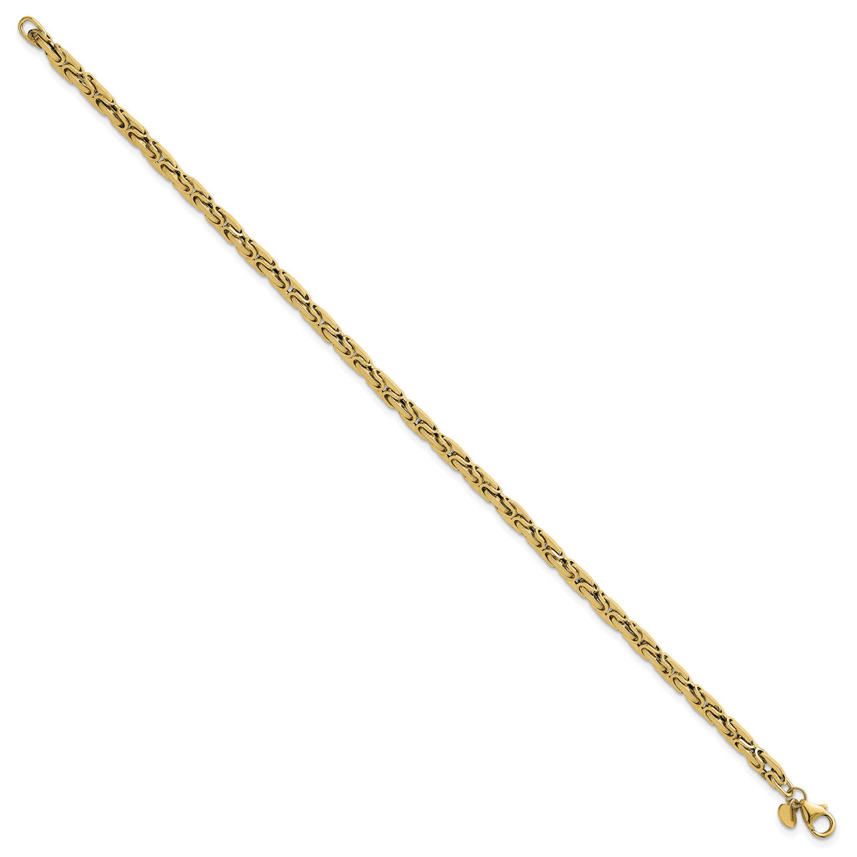 Fancy Byzantine Link Necklace in 14K Yellow Gold - Sophia Jewelers